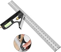 AivaToba Rozsdamentes Szögmérő 300mm 45/90 Fokos Szintezővel Asztaloshoz 1