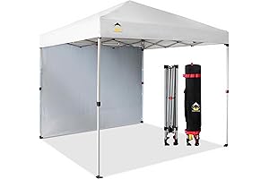 CROWN SHADES Canopy 8x10 pop up canopy tent with side wall
