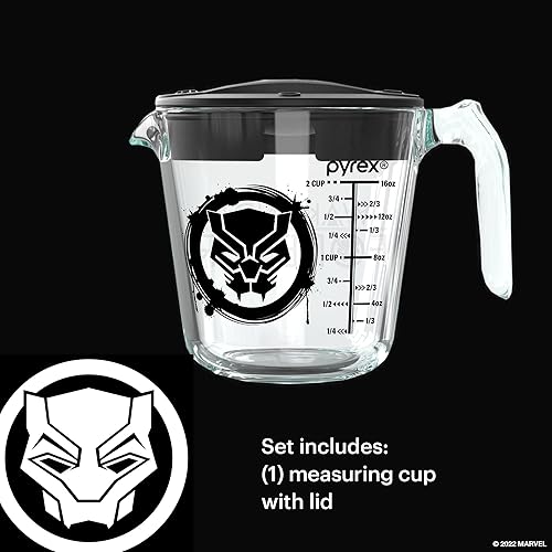 Miniatura 6 de Pyrex Prep & Store - 8 recipientes de vidrio para almacenamiento de alimentos con (1) taza medidora de 2 tazas con tapa, (2) almacenamiento de