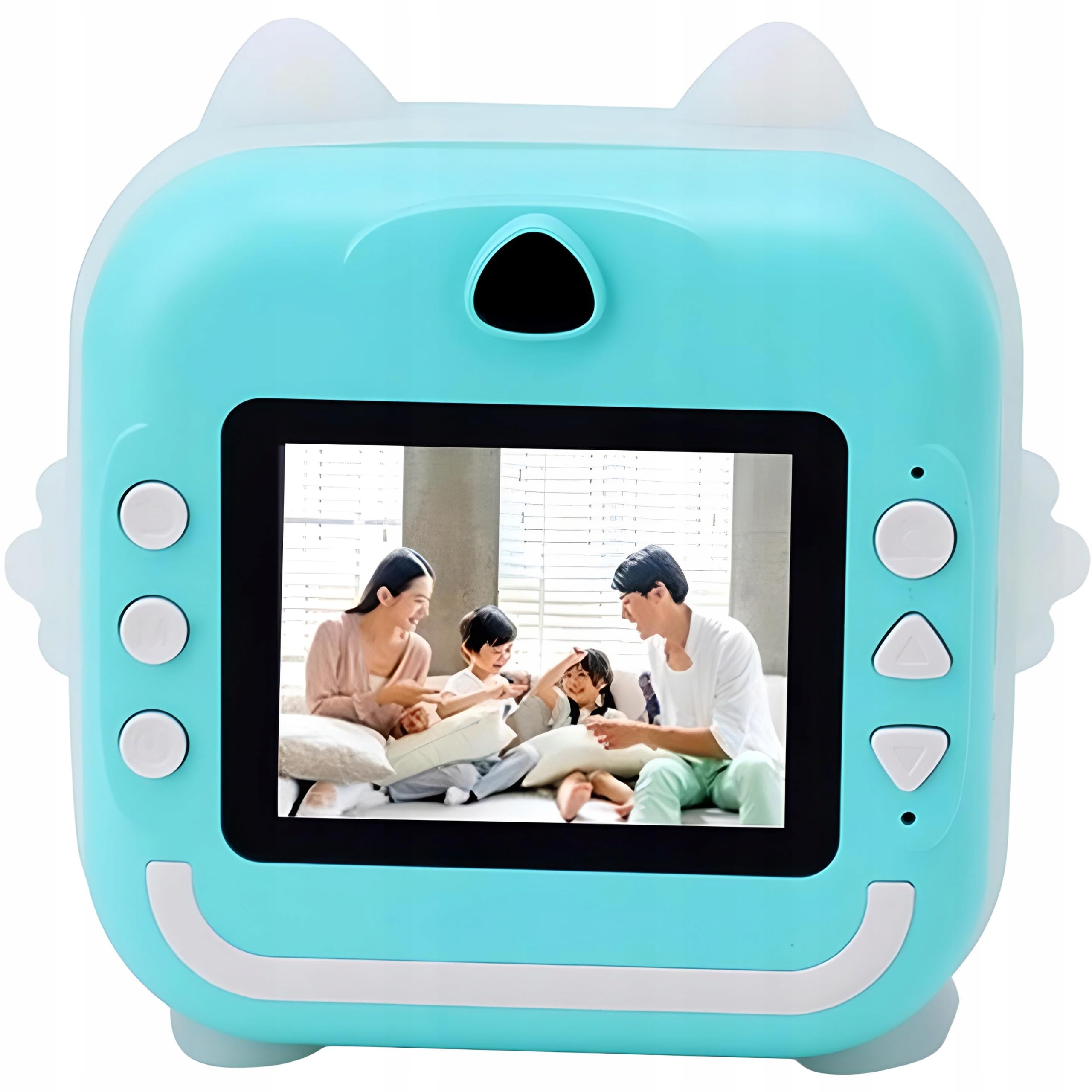 DRUKUŚ PRO MINI NIEBIESKI DRUKARKA TERMICZNA APARAT NATYCHMIASTOWY + 10 ROLEK GRATIS TERMICZNA DRUKARKA FOTOGRAFICZNA, ETYKIETY, NOTATKI, PAPIER PARAGONOWY, Z ROLKAMI PAPIERU DO SMARTFONA