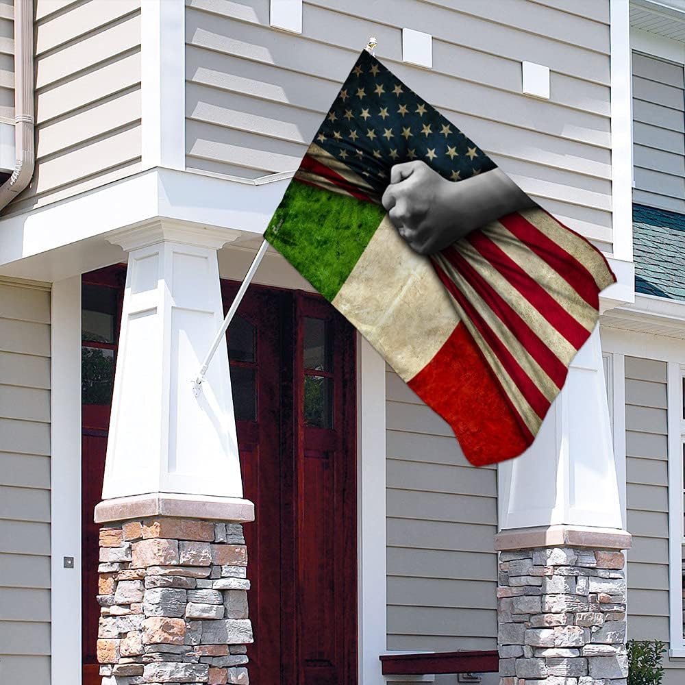 FLAGWIX Italian American Flag - 4th of July Decorations For Home, House Flag 30x40 - USA House Garden Flags Premium Polyester, Double Sided Heavy Duty Canvas, Decorative Indoors Outdoors Flags - Image 4