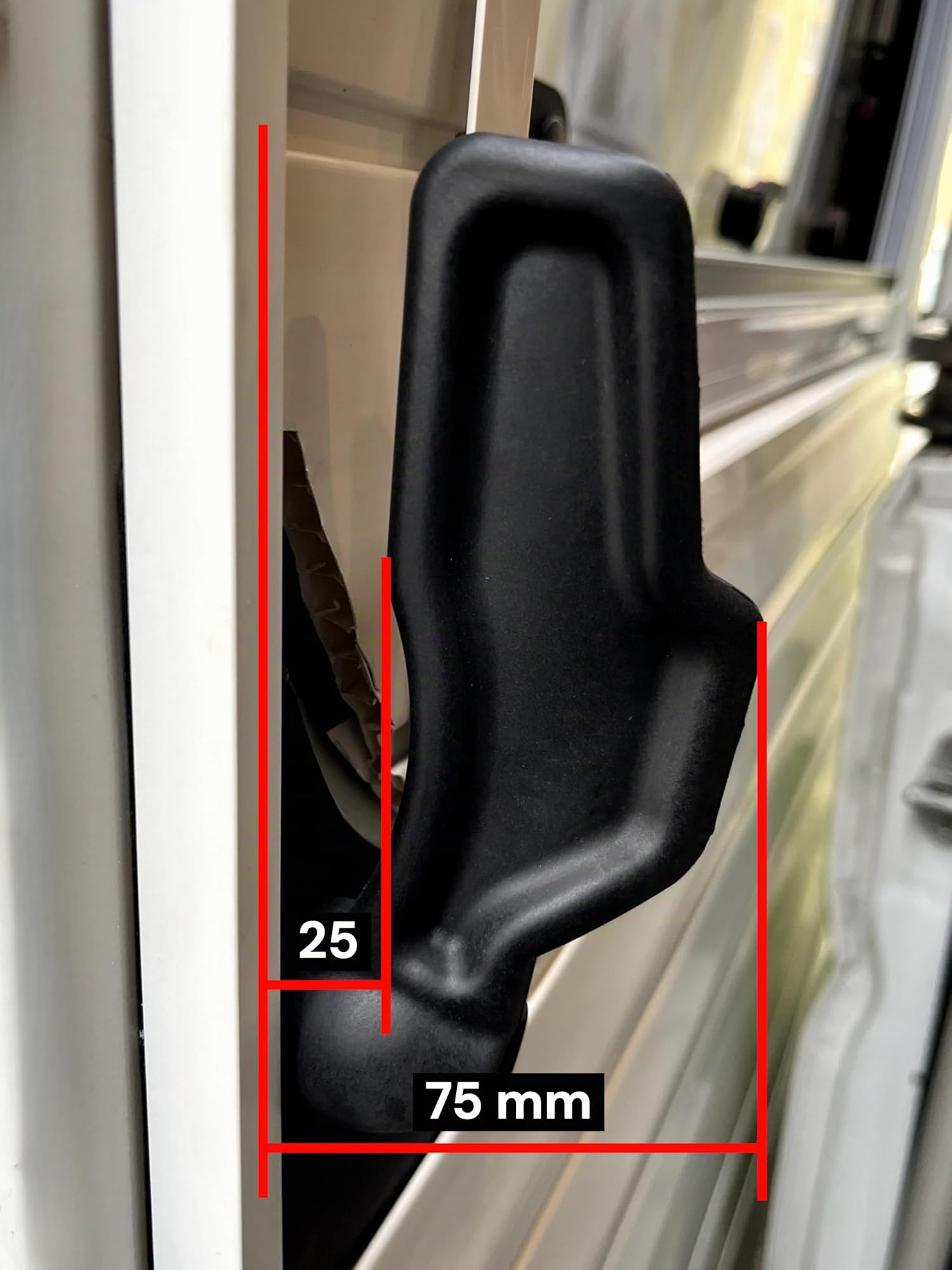Grande poignée ergonomique pour porte coulissante – Fiat Ducato/Peugeot Boxer/Citroën Jumper (2006-) – XXL, ultra robuste (nylon renforcé de fibres de verre)