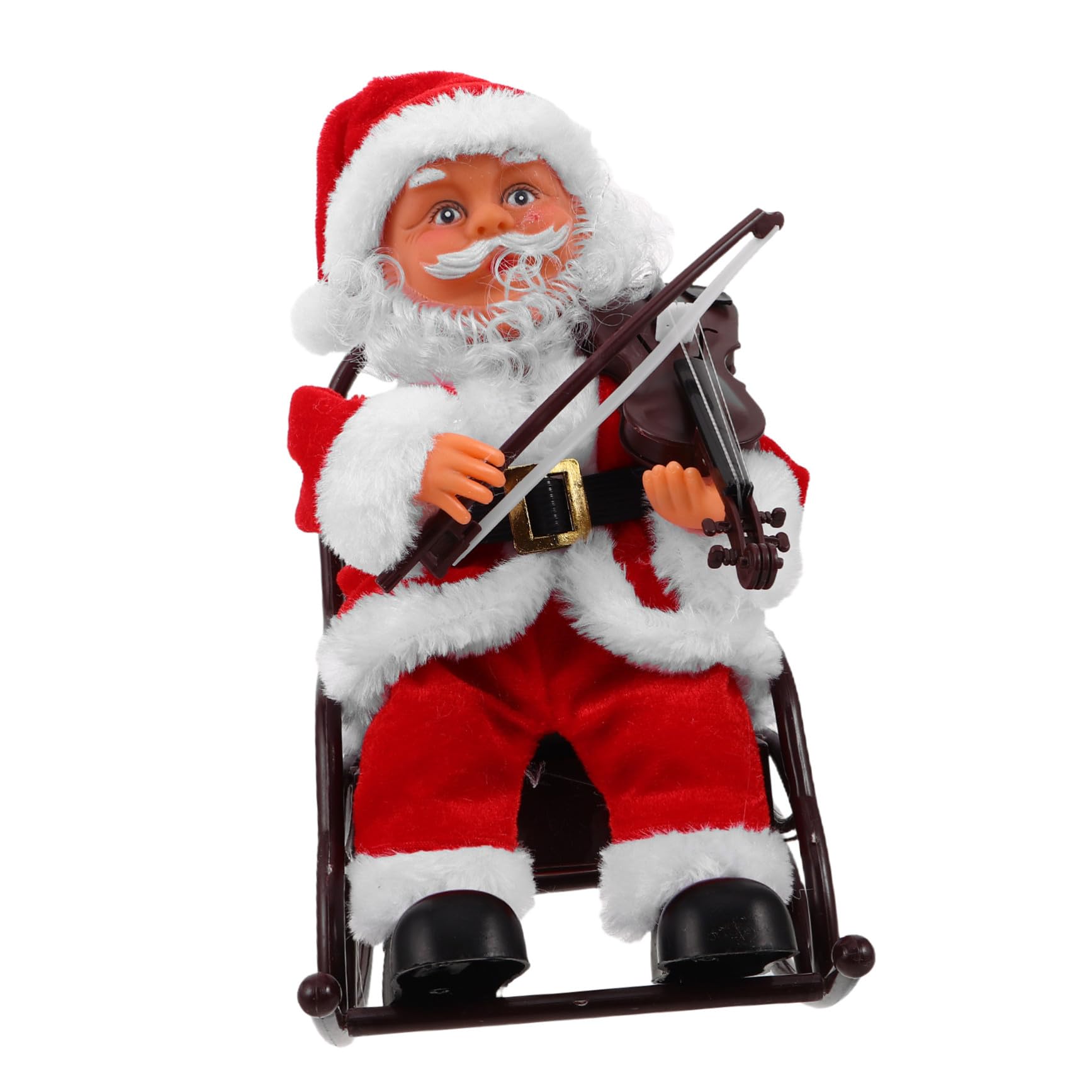 BESPORTBLE Statuina Di Babbo Natale Con Movimento e Musica Giocattolo Elettrico Per Feste Di Natale Decorazione Interattiva Per Casa e Riunioni Familiari