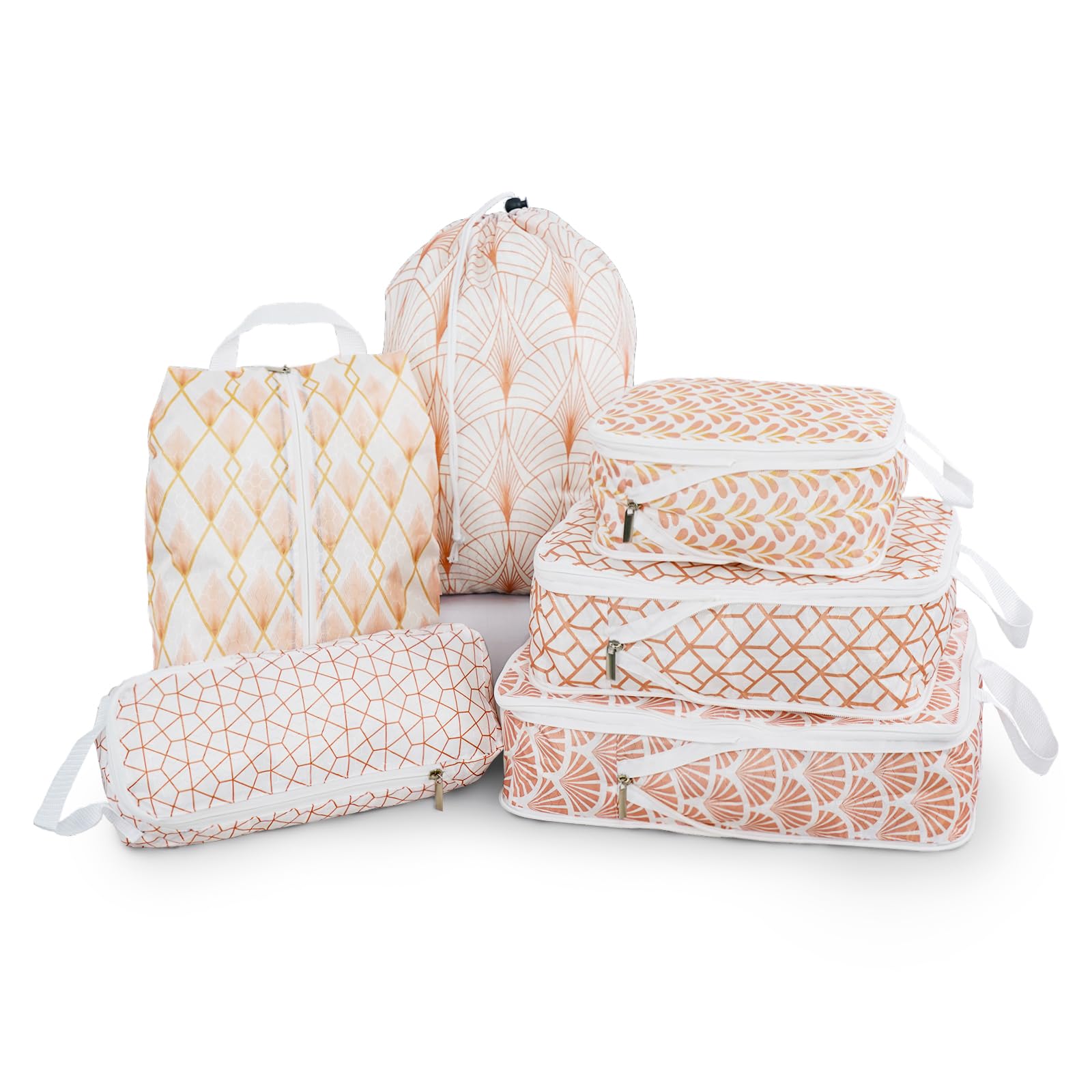 6 Pcs Compression Packing Cubes, Packing Cubes for Travel, Waterproof Luggage Organizer Bags Set, Cute Packaging Cubes for Women Kids Backpack