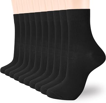 ATBITER Women Thin Cotton Crew Socks,Ankle Bootie Casual Dress Socks 6Pairs