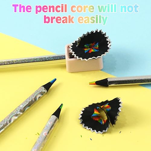 Miniatura 4 de nsxsu 12 lápices de colores 7 en 1, lápices de colores de madera para niños, lápices divertidos, suministros de arte, bolsas de recuerdo de fiesta,