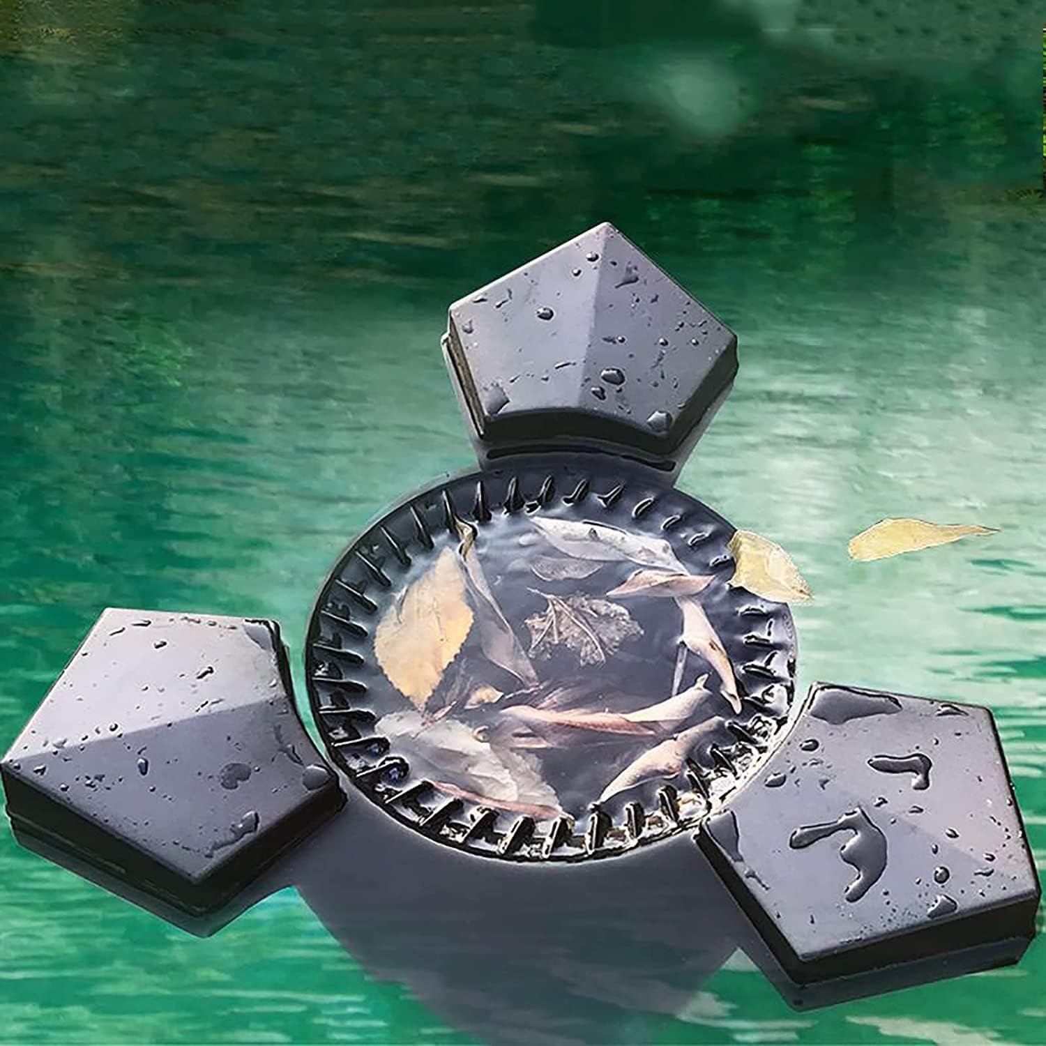 Skimmer Flotante, Skimmer Flotante for Estanque, Limpiador automático de Piscinas, Skimmer de Superficie de Agua for estanques de Peces, Piscina y jardín (Size : 354 * 258mm)