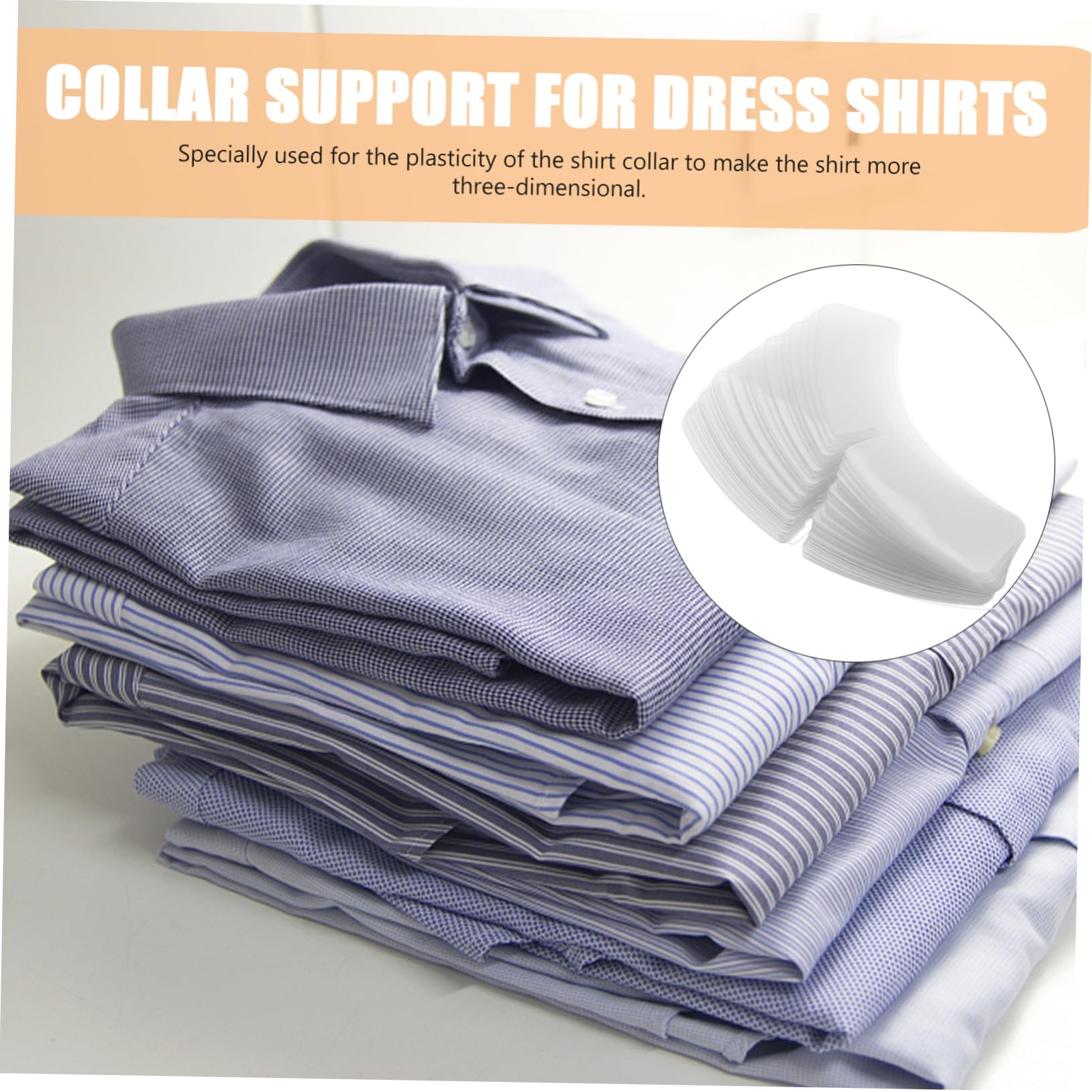 NOLITOY 100Pcs Shirt Collar Stays Inserts for Dress Shirts Lightweight Plastic Collar Supports for Men Women Easy to Use and Store for Maintaining Collar Shape