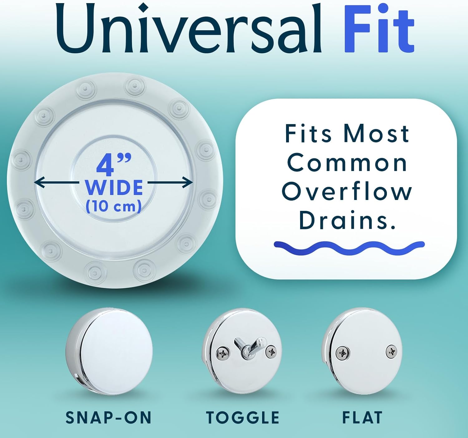 SlipX Solutions Bottomless Bath, Essential Overflow Drain Cover for Bathtub, Best Bath Accessories for Women, Adds Inches of Water to Your Tub for Deeper Soak, 4