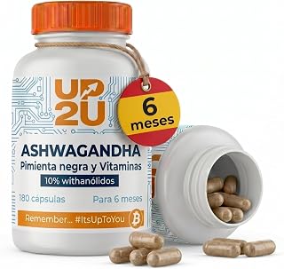 Ashwagandha Alta Potencia 600 mg: 10% Withanólidos con Pimienta Negra y Vitaminas B | 2x Más Concentrado que KSM-66 | Estrés, Energía, Concentración y