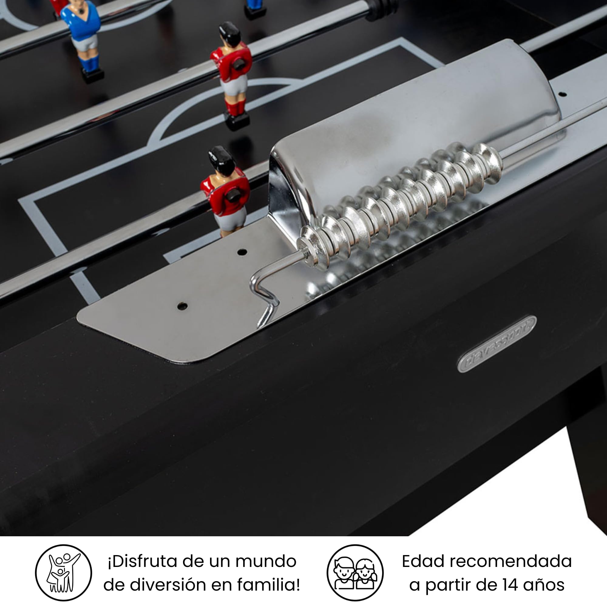 Futbolín Bistro-Pro DEVESSPORT – Gran Tamaño Profesional Con Barras Telescópicas Y Estructura Robusta, Ideal Para Casa, Oficina O Zonas Recreativas