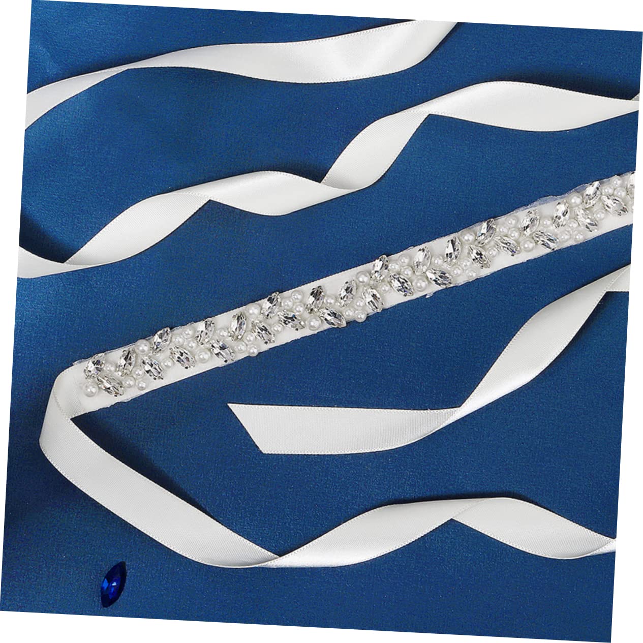 LIFKOME 5piezas Cinturón De Novia De Perlas y Rhinestones Accesorio Elegante Para Vestido De Boda Para y