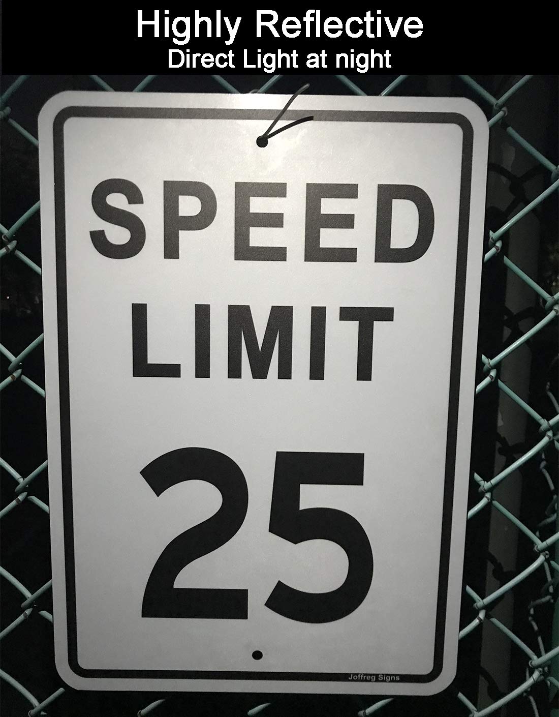 Onе-Dау Sаlе: Uр tо 80% оƒƒ Joffreg 2 Pack Speed Limit 25 MPH Sign,17 x12 Inches,Reflective Aluminum