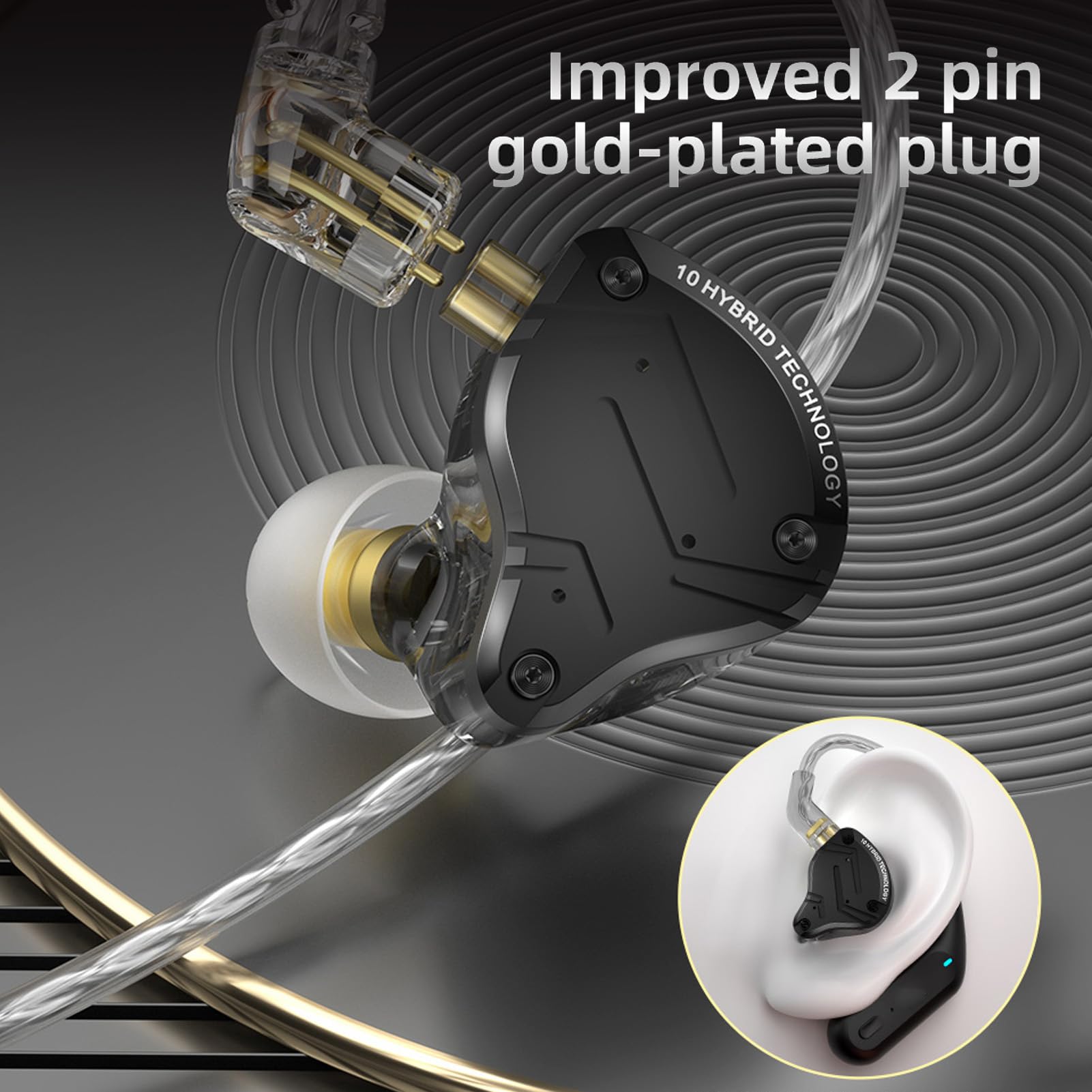 Will 2024 PRO X Auricolari Monitor Cablati 1DD 4BA Driver Ibrido Auricolare HiFi Suono Chiaro e Bassi Profondi, per Cantanti Musicisti Batteristi Audiofili