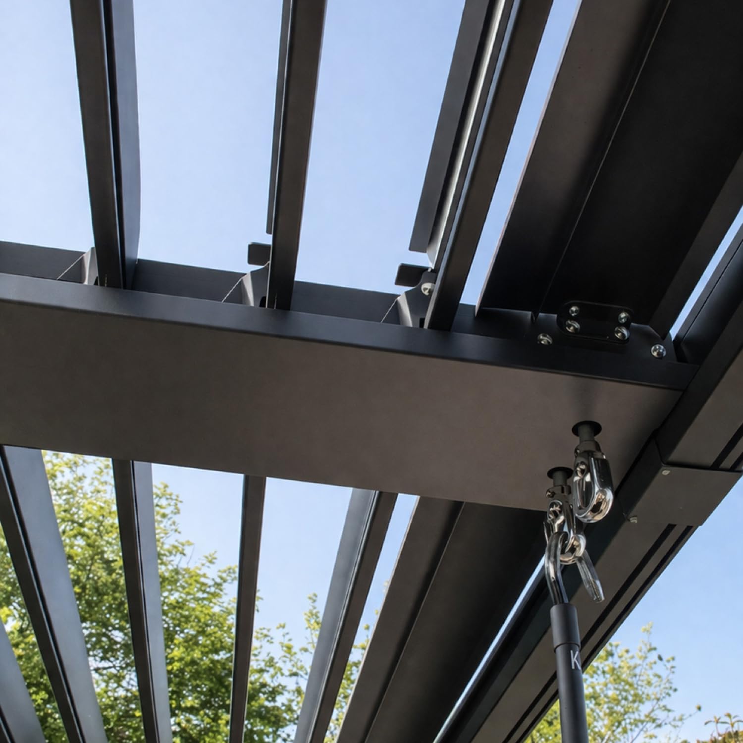 Pergola Bioclimatique CORFU Noir 3x3 m