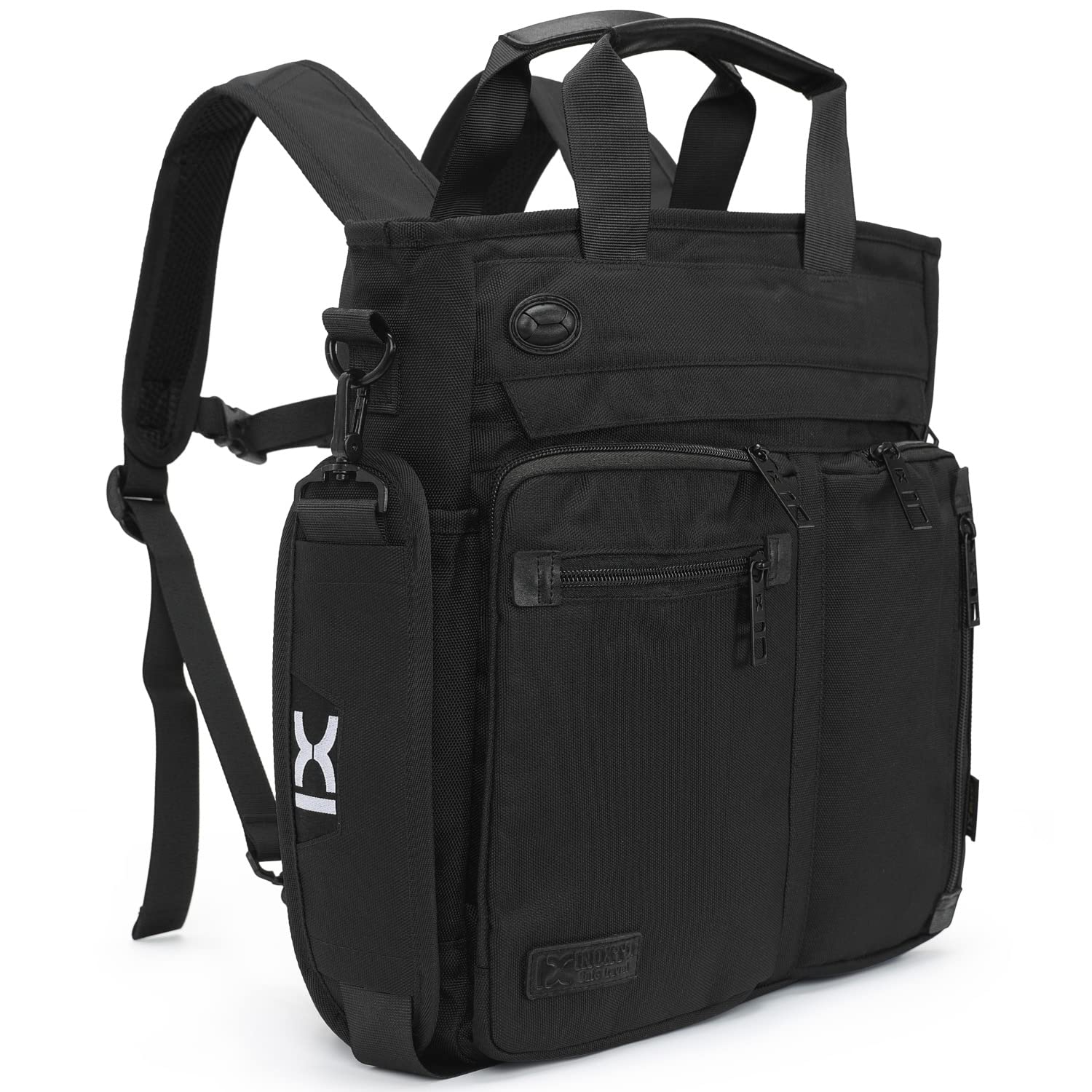 INOXTO Men's 3 in 1 Convertible Backpack Tote Briefcase Business Office Laptop Shoulder Bag