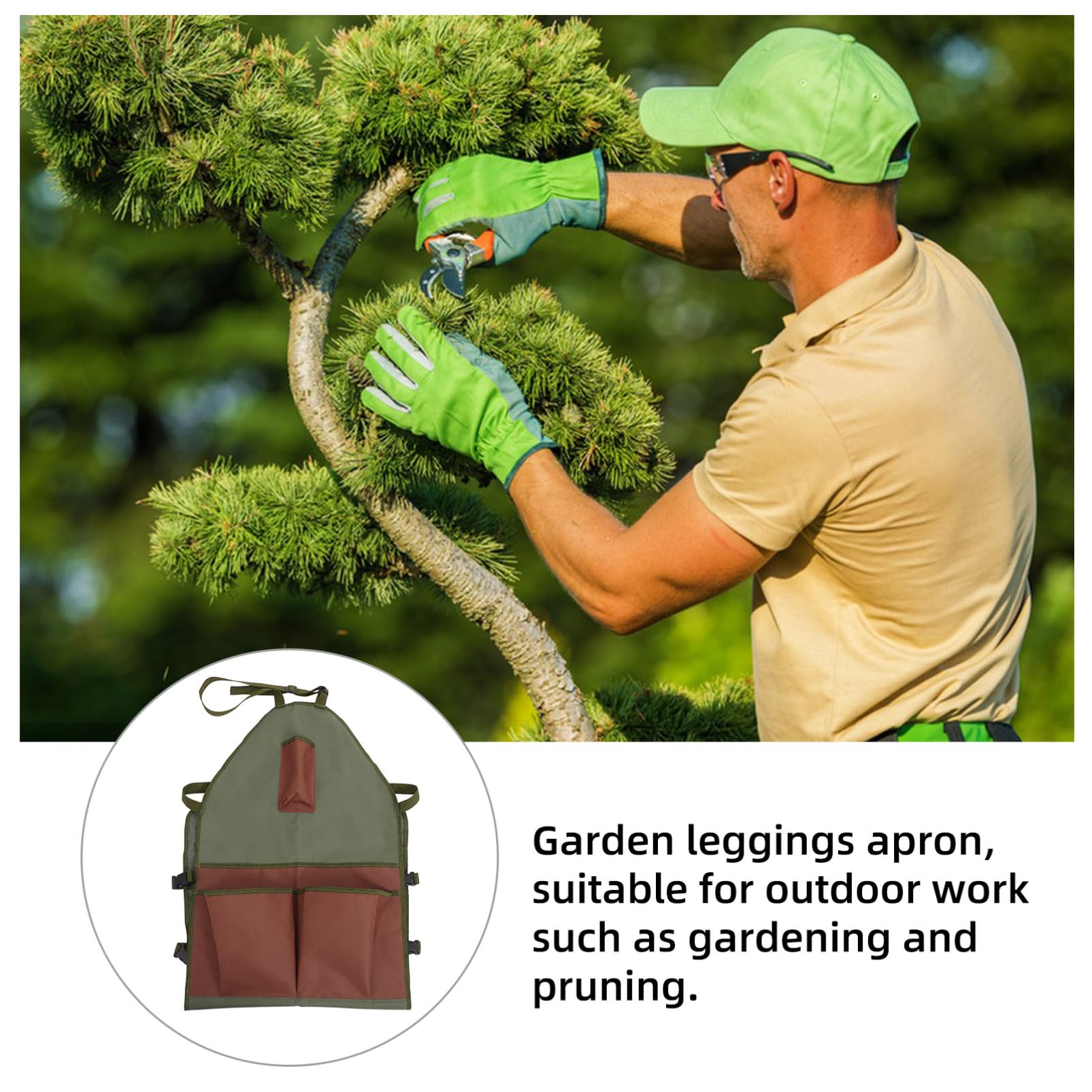 TOYANDONA Grembiule da Giardinaggio Oxford con Multiple per e Donne Grembiule per Potatura e Design e Accessorio Versatile per All