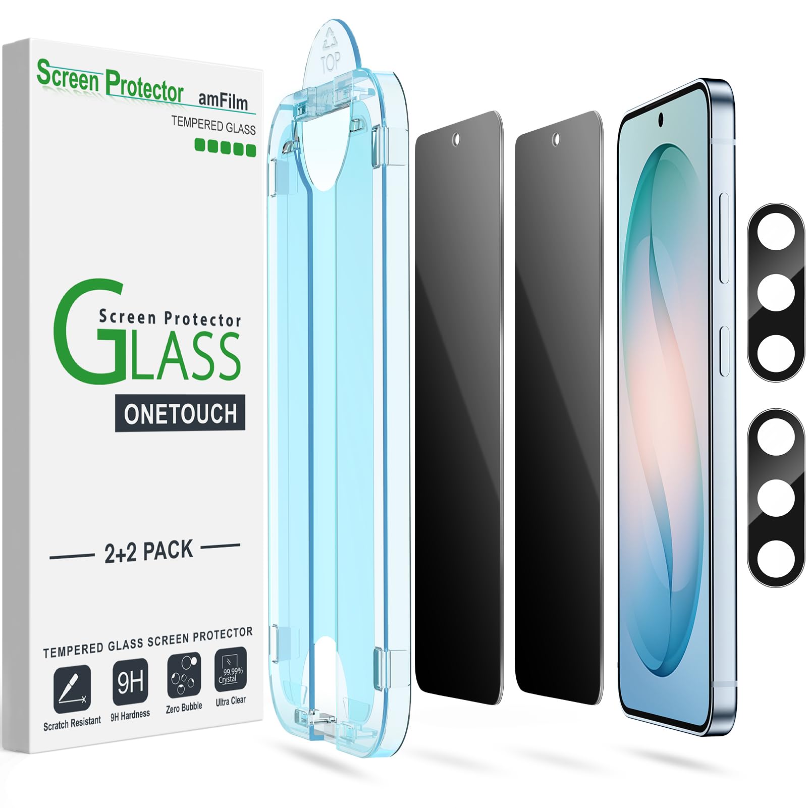 amFilm OneTouch for Samsung Galaxy S26 6.3'' Privacy Screen Protector