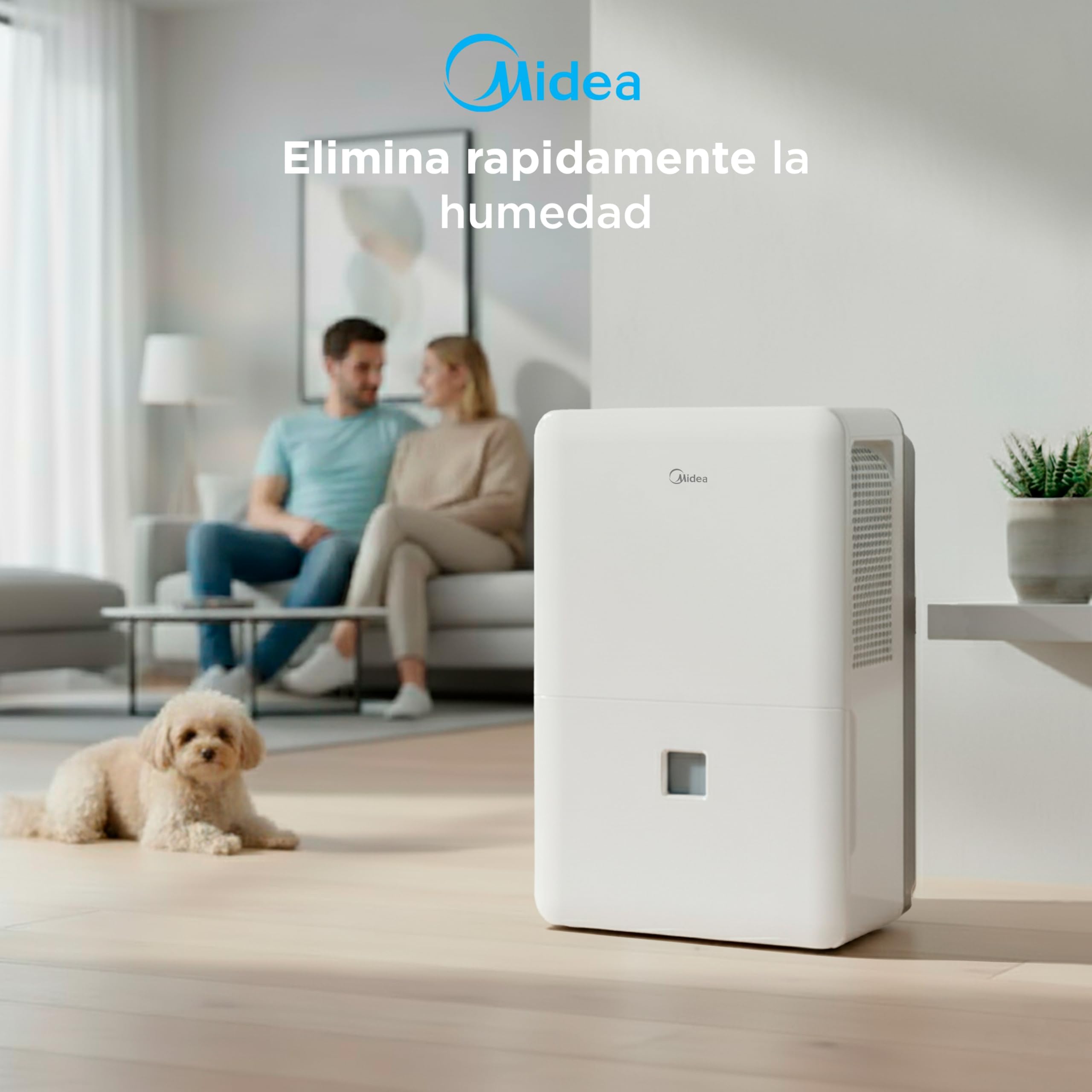 MIDEA Przemysłowy osuszacz powietrza o dużej pojemności 50 l do wilgotności wewnątrz do 112 m2 / 300 m3 - Osuszacze wilgoci duże przestrzenie z wyjmowanym zbiornikiem - demufier energooszczędny