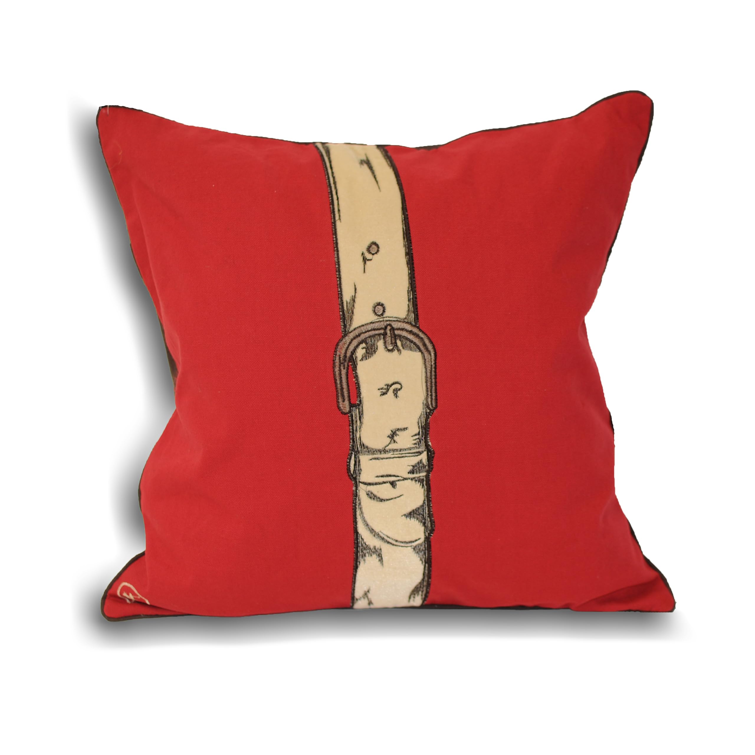 Paoletti Polo Stripe Piped Feather Filled Cushion from B&Q