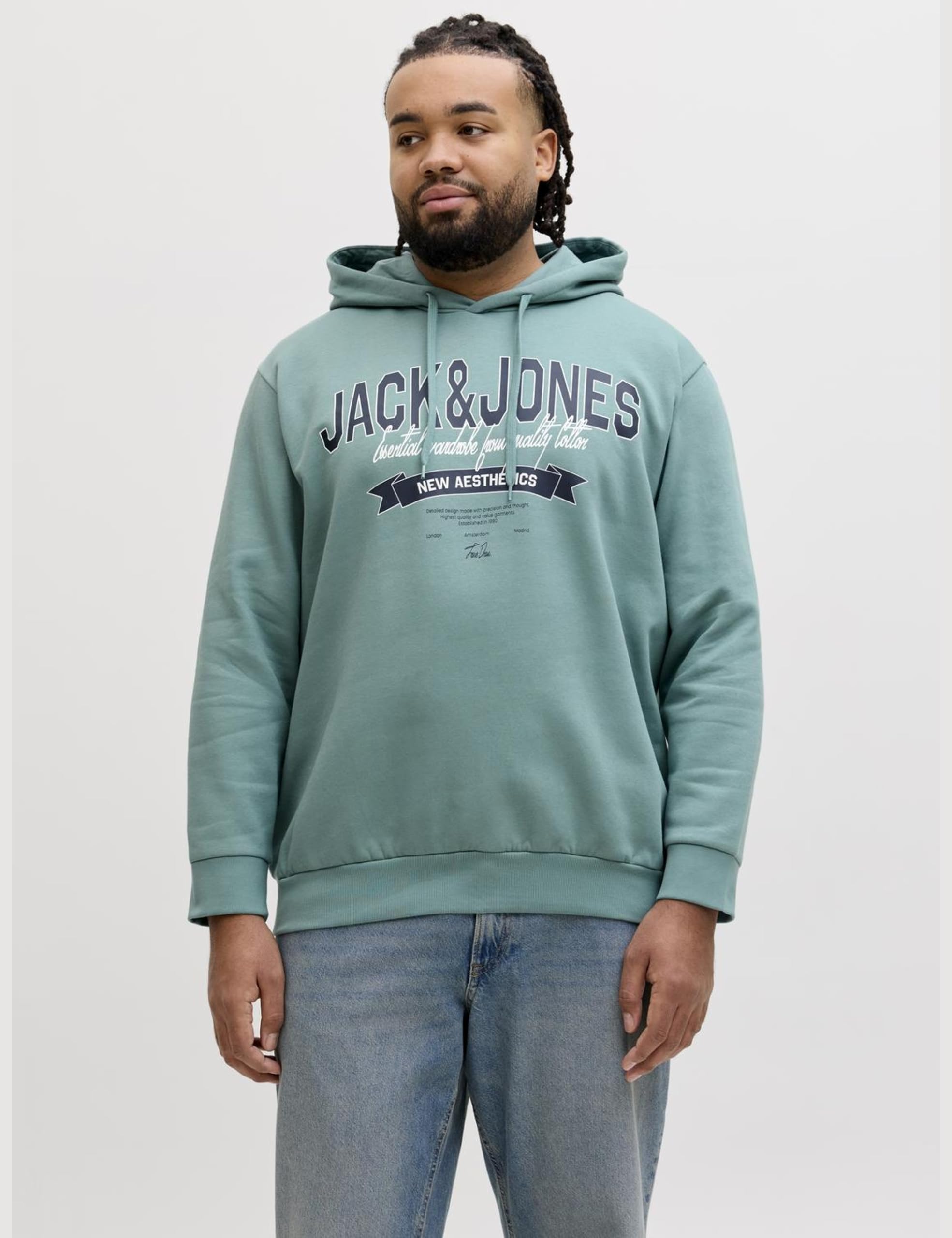 JACK & JONES Jjelogo Sweat Hood 2 Col 25/26 Noos Pls Jjelogo Noos Pls Sweat à Capuche à 2 col 25/26 Homme (Lot de 1)
