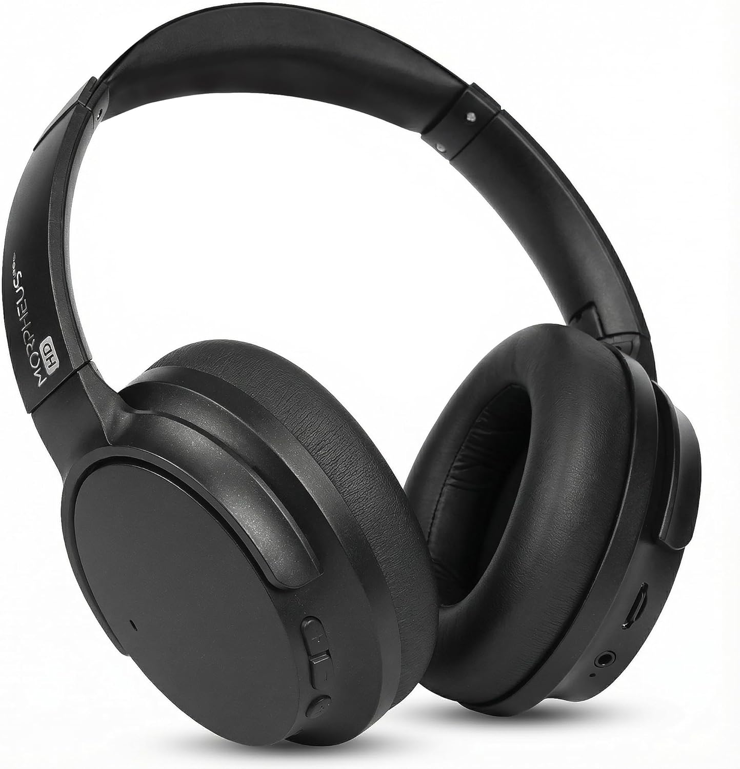 Morpheus 360 Synergy HD Bluetooth Headphones Wireless, Qualcomm aptX HD, CES 2025 Twice Picks Award Creators, Over-Ear Noise Cancelling Headphones, 50Hr Playtime, USB-C, Korean Protein Leather, Black