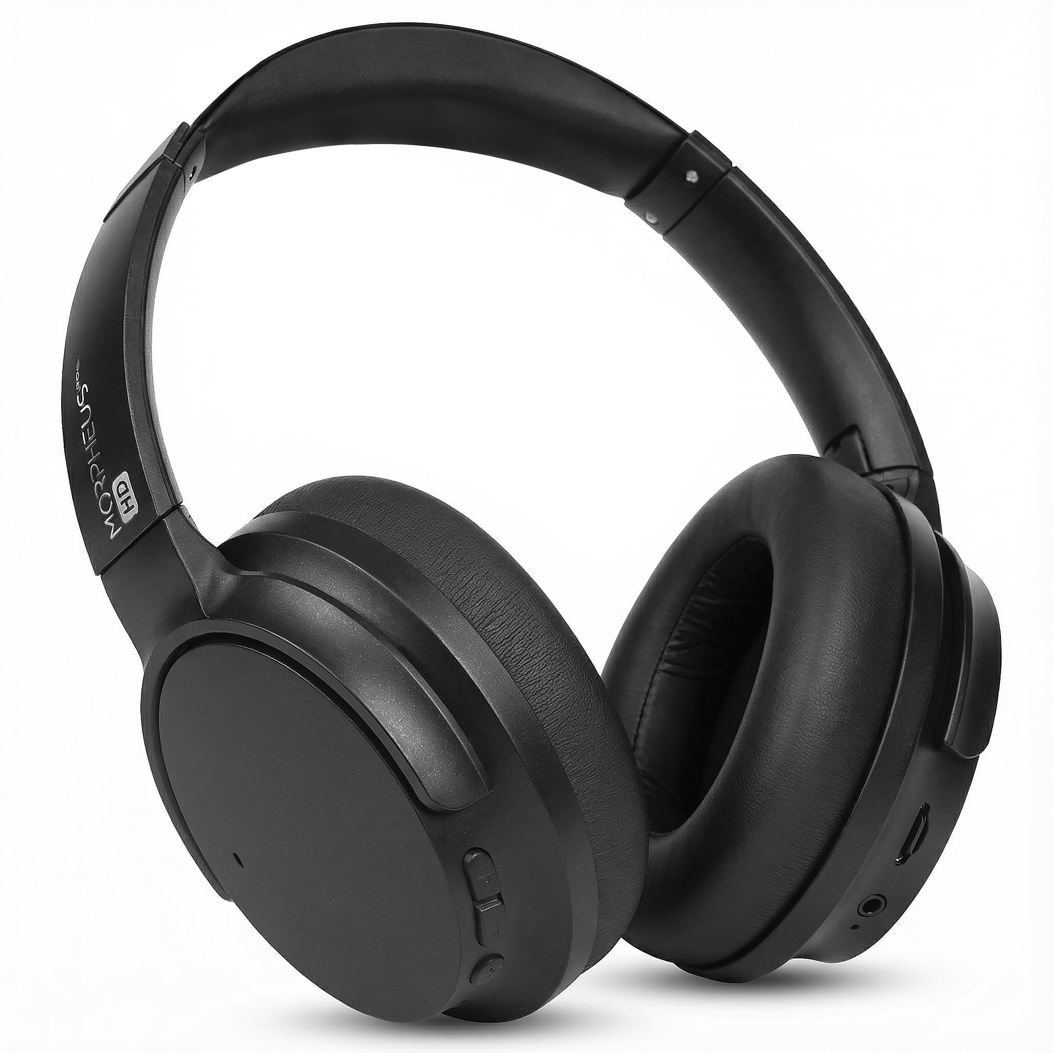 Morpheus 360 Synergy HD Bluetooth Headphones Wireless, Qualcomm aptX HD, CES 2025 Twice Picks Award Creators, Over-Ear Noise Cancelling Headphones, 50Hr Playtime, USB-C, Korean Protein Leather, Black