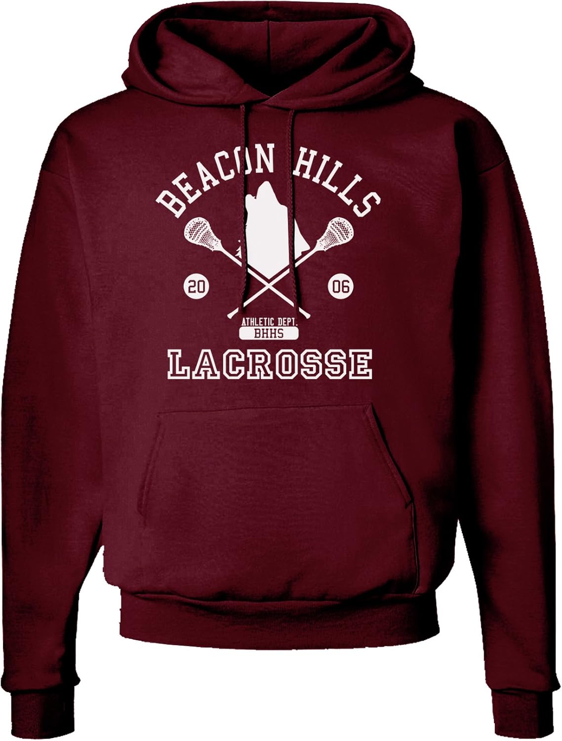 TOOLOUD Beacon Hills Lacrosse Wolf Dark Hoodie Sweatshirt Hooded Pullover Pockets
