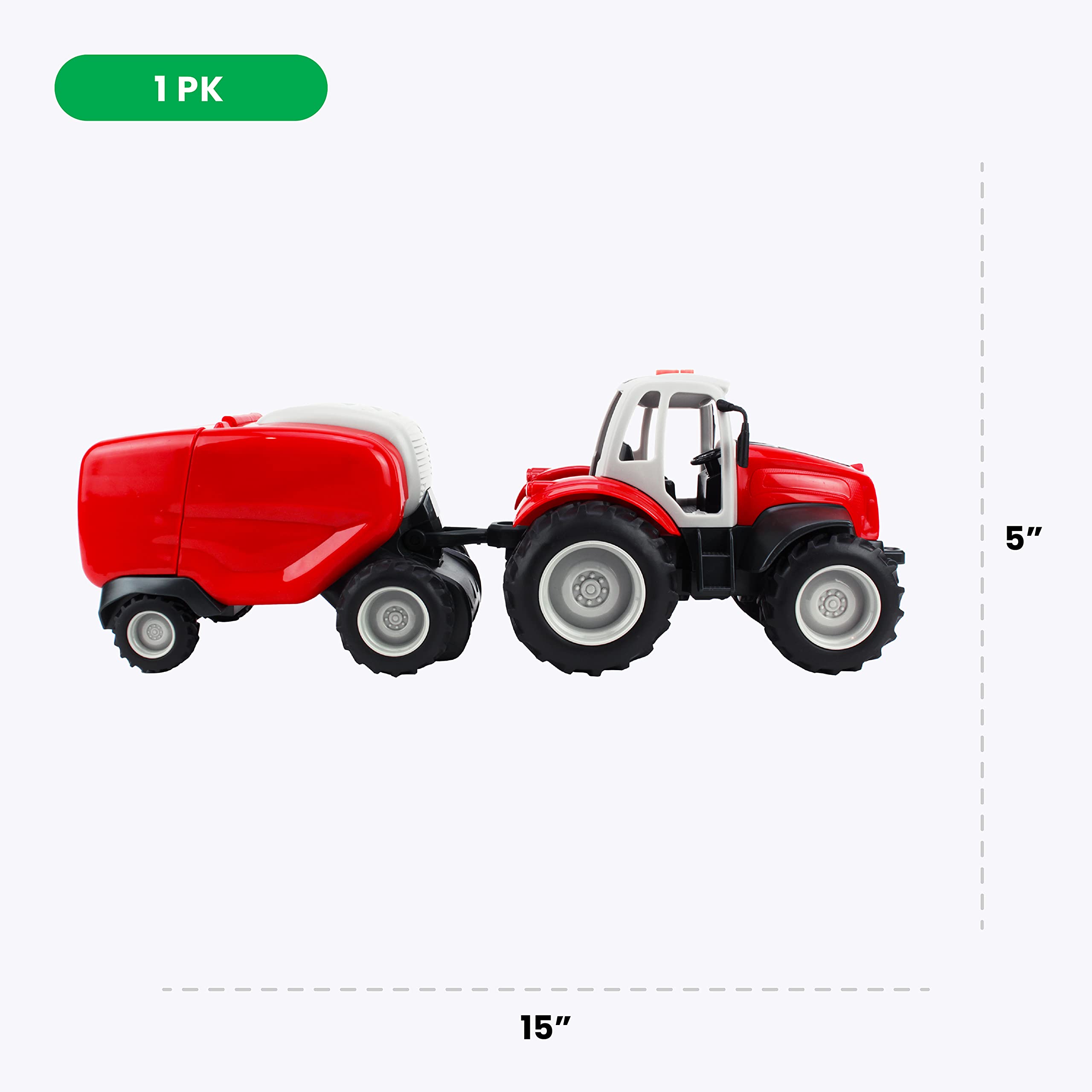 Boley Farm Tractor Toy with Baler Light & Sound Farm Toy Vehicles