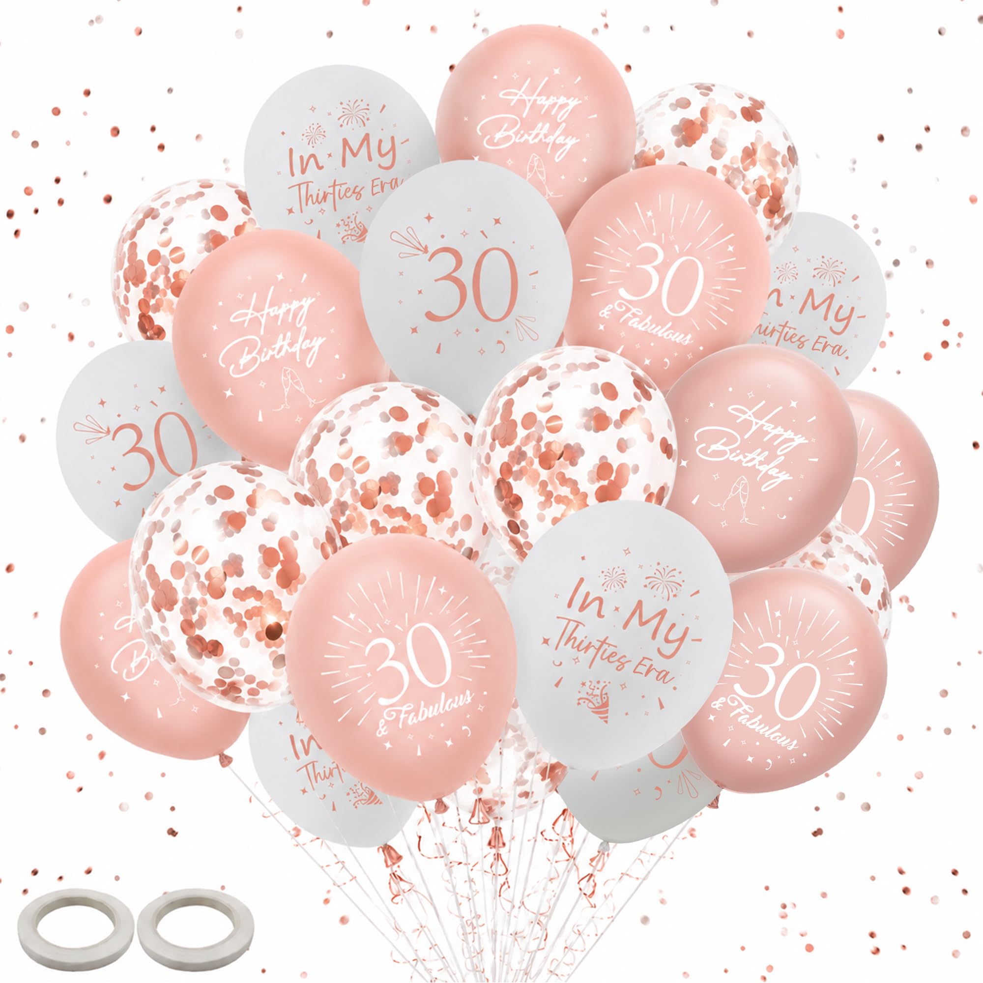 30th Birthday Decorations Ballons Women - 40PC Rose Gold In My Thirties Era Ballon 30 Fabulous Ballons For Her Girls Age 30 Years Old Happy Bday Celebration Party Decor Supplies