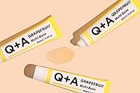 Vista 6 de Q+A Bálsamo múltiple de pomelo, 0.51 fl oz / 0.5 fl oz, bálsamo hidratante vegano integral para labios, cutículas y parches secos, con jojoba