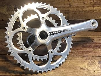 クランクセット　カンパニョーロ　アテナ（シルバー） Yahoo!オークション -「カンパニョーロ アテナ クランク」の落札