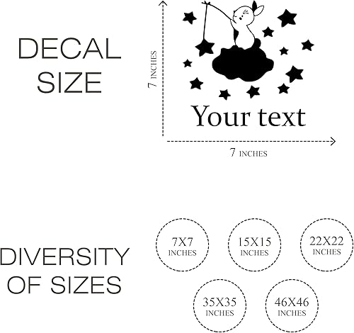 Miniatura 44 de Calcomanías de pared con nombre para niños, calcomanías personalizadas con nombre de niña para guardería, decoración de pared con nombre con bonito