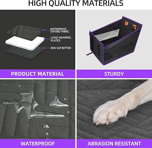 Miniatura 4 de Asiento de automóvil para perros medianos, extensor de asiento trasero para perros, funda de asiento de automóvil para perros grandes y pequeños
