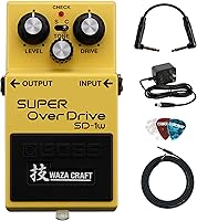 Vista 13 de Boss Paquete de distorsión DS-1 con cable de instrumento Gearlux, cable de conexión, púas y paño de pulido de Austin Bazaar