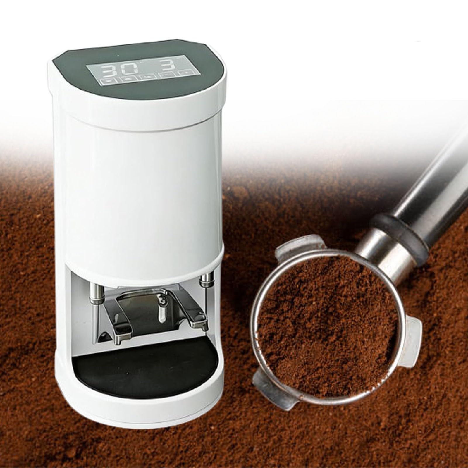 Portafiltro automatico per caffè da 58 mm, pressione regolabile 10-30 kg, livello di pressione piatta per espresso, controllo touch, mani libere per bar e baristi a casa