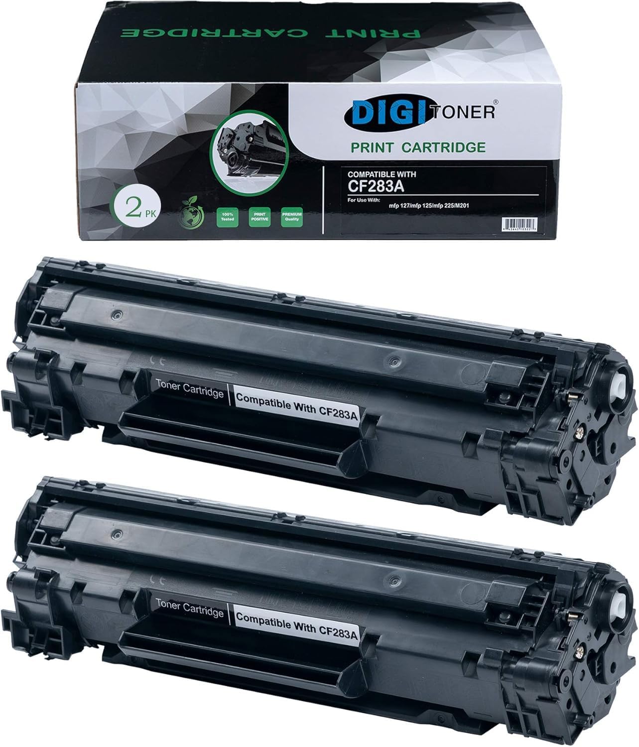 DIGITONER CF283AToner Cartridge Replacement for HP CF283A Toner Cartridge Compatible with HP Laserjet MFP M125 M125a M125nw M127fn M127fs M127fw M201dw M201n 21PPM M225dn M225dw Printer ( 2-Pack, BK)