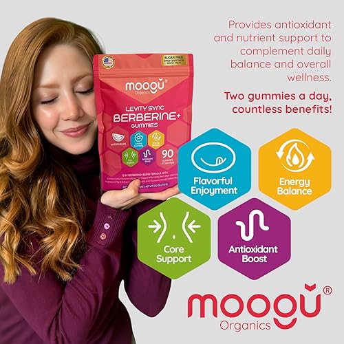 Miniatura 7 de Moogu Organics Bloom Balance - Gomitas de berberina (90 unidades) - Cúrcuma, canela de Ceilán, ácido alfa lipoico, Gymnema Sylvestre, vinagre de