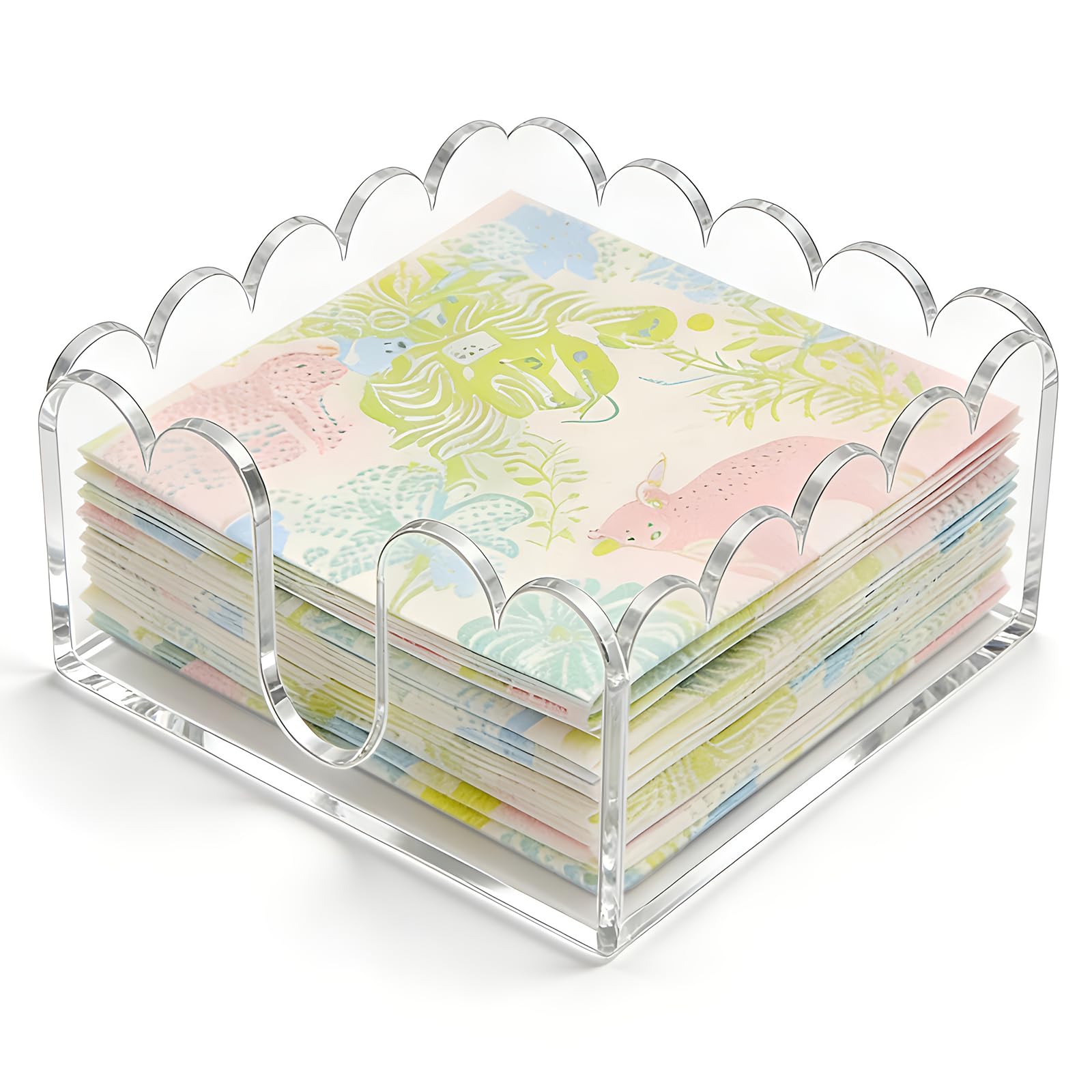 Photo 1 of LIOIFIR Scalloped Acrylic Napkin Holder