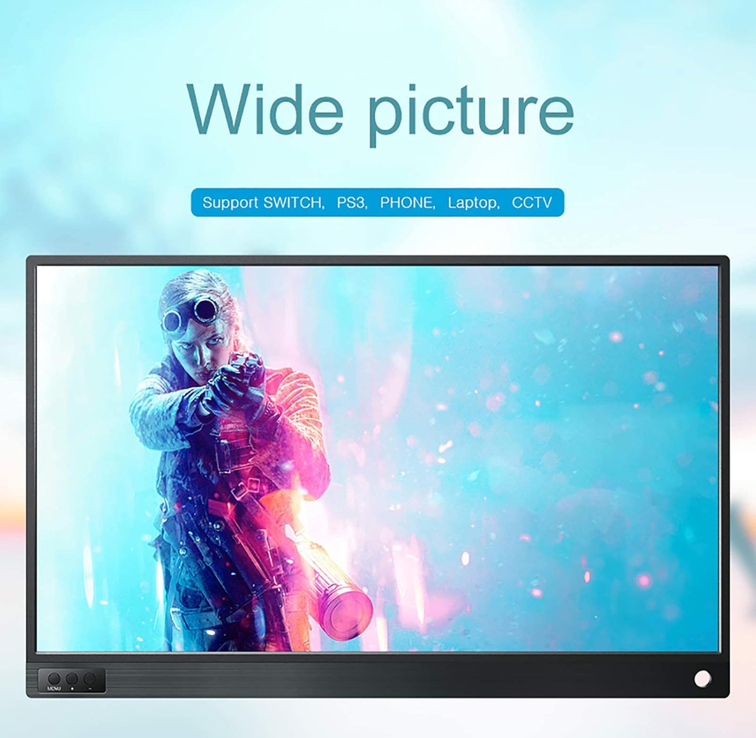 Flаѕh Dеаlѕ - 40% оƒƒ Portable Monitor 15.6 HD Portable Gaming Monitor IPS Eye Care 178° Full View 100% SRGB Dual Speakers Portable External Monitor for Laptop PC PS4 Xbox Phone