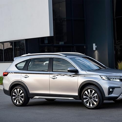 Miniatura 4 de ramuel Calcomanía de rayas para automóvil, diseño de rayas laterales de vinilo, para sedean, SUV, camiones, deportes, vehículos todoterreno,