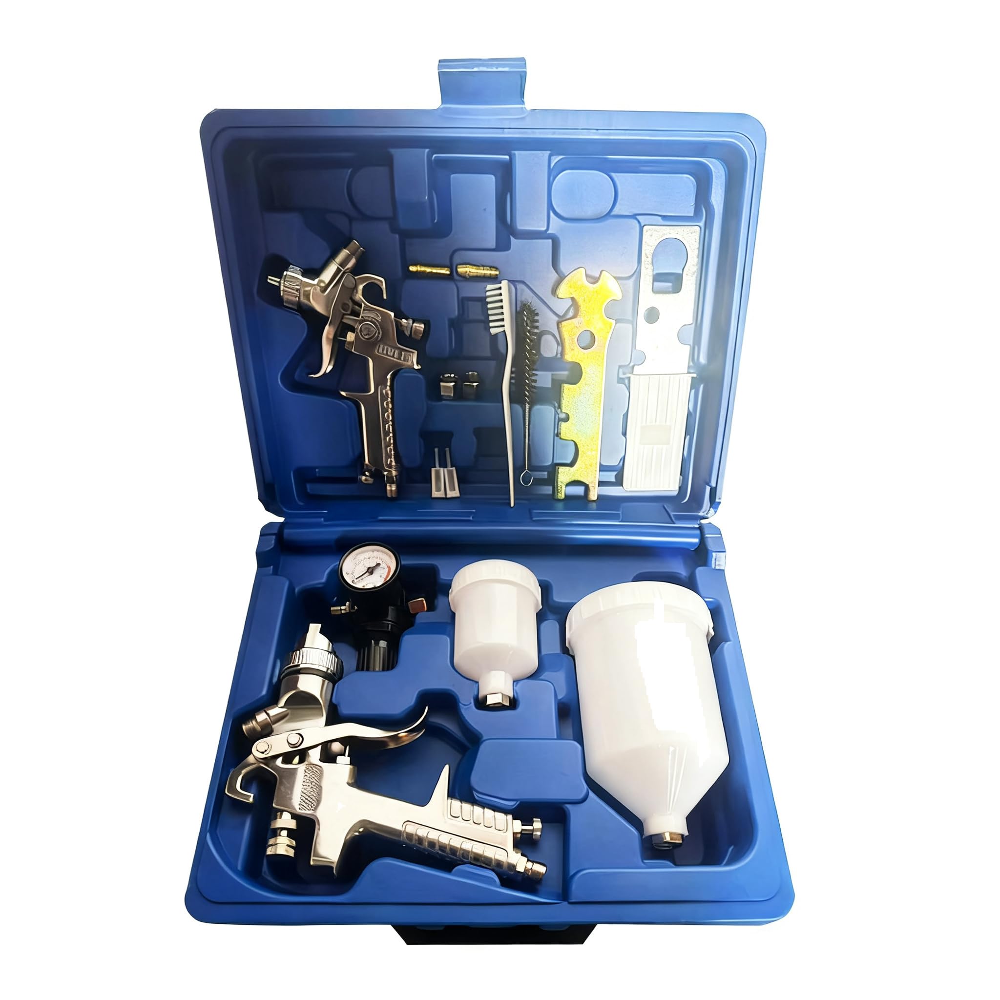 Kit a spruzzo HVLP contenente due spruzzatori per,argento