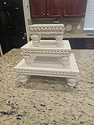 Amazon.com: Decorative Tray [Set of 3] Wooden Tiered Tray Stand Display ...