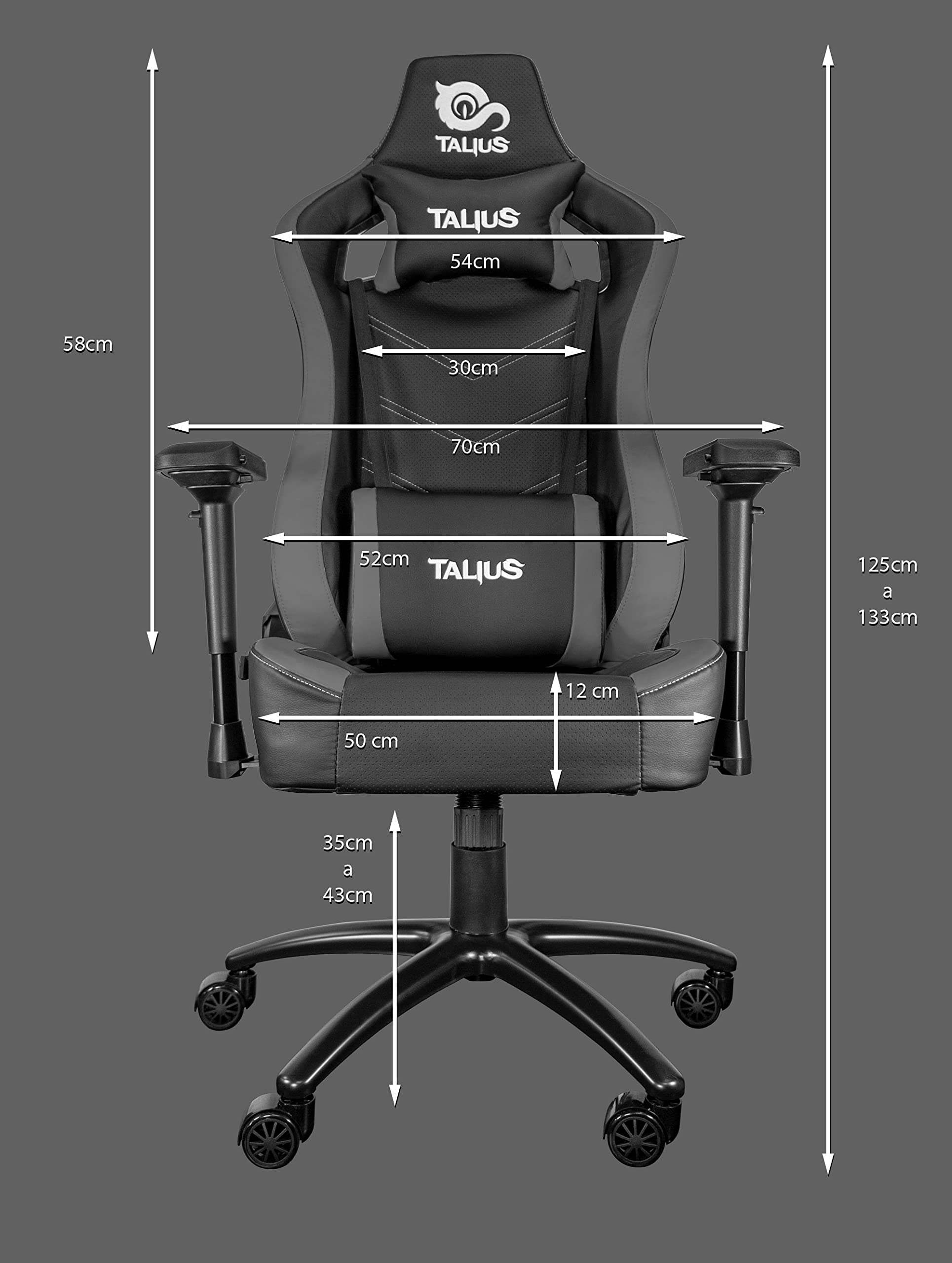 Talius Vulture Silla Gaming Profesional, Butterfly, Ergonómica, Reposabrazos 4D, Base Metal, Altura Ajustable Alto Respaldo Reclinable, Ruedas Nylon (Orange)