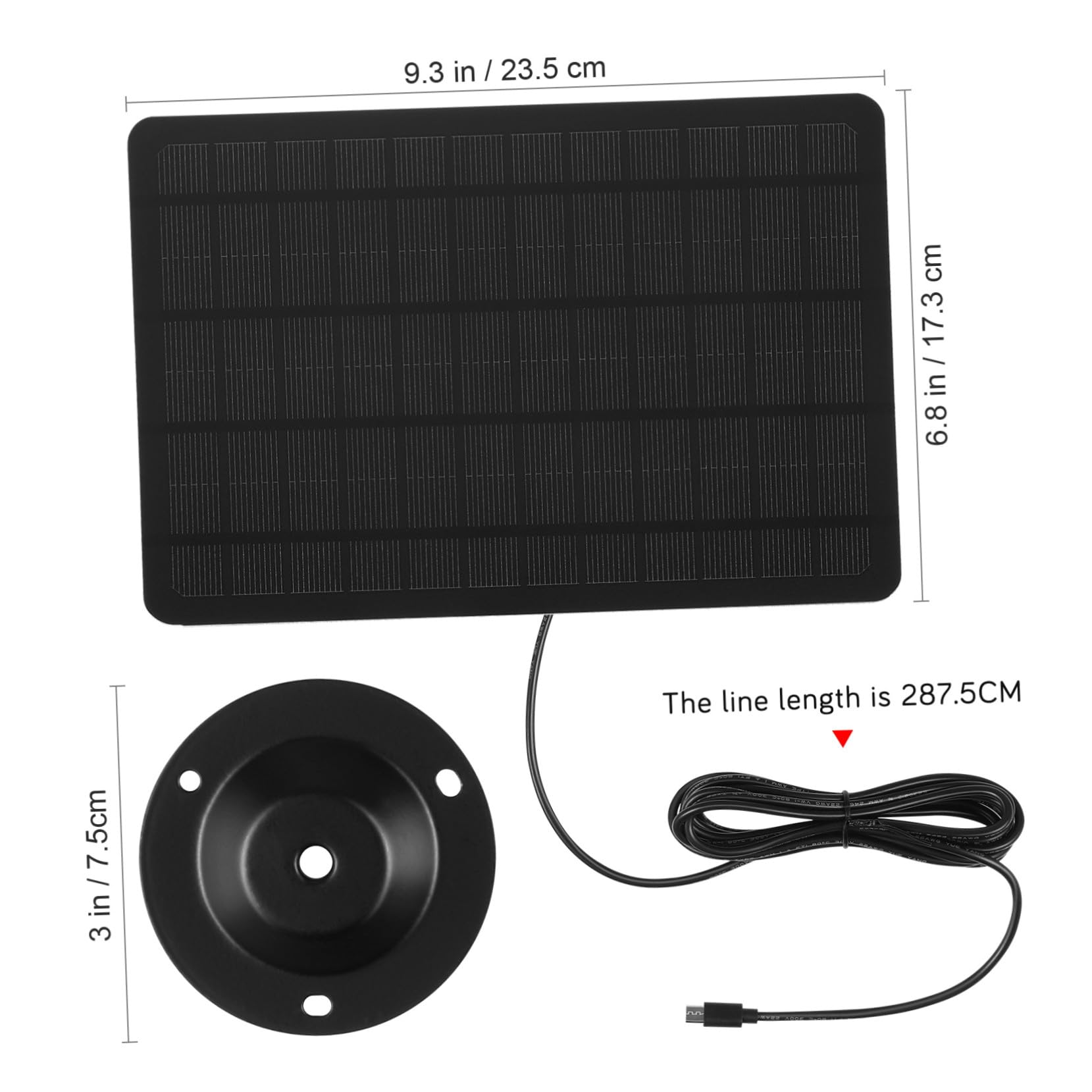 Pannello Solare Monocristallino 20w Supporto a Parete
