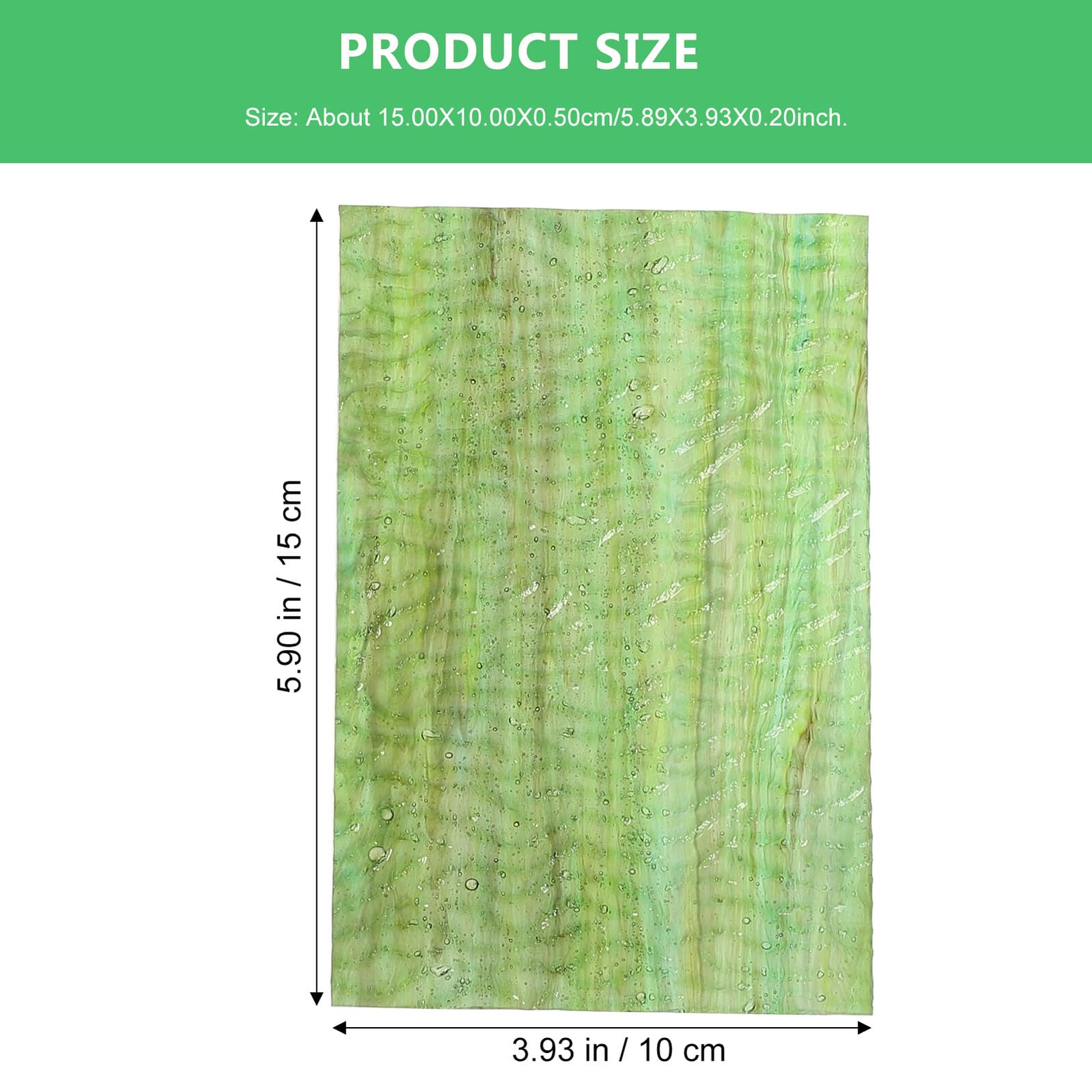 SEWACC Materiales para Manualidades DIY de Vidrio Mosaico 10x15 Cm 4 Piezas Colores Verdes para Artistas Bricolaje Proyectos Navideños Creativos