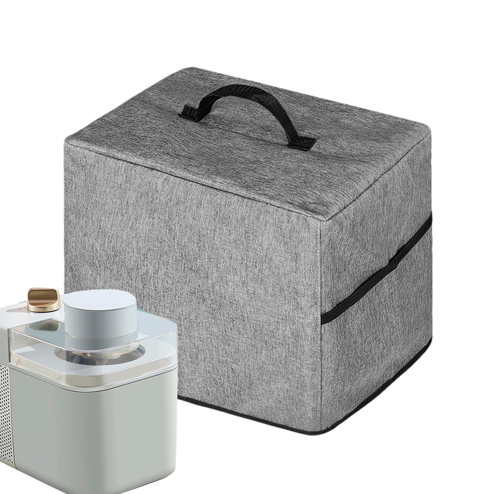 Protector contra el polvo para máquina de hielo y cubierta impermeable de cocina con bolsillo 8