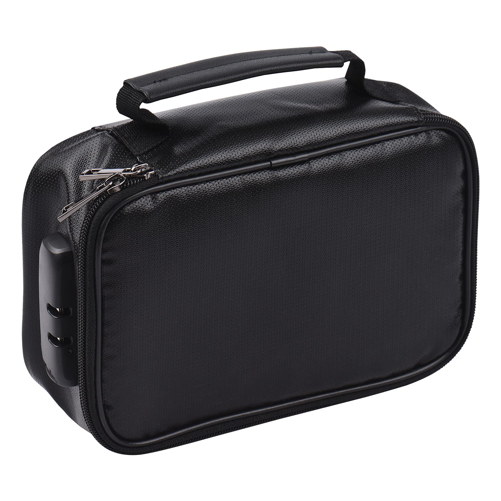 Fireproof File Document Bag Safety Organizer with 3-Digit Lock Zipper Closure Fire & Water Resistant Money Pouch Multi-Layer Card Case for Home Office Travel Passport Certificates