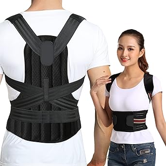 Amazon Dealswin 姿勢サポーター 姿勢ベルト 猫背改善 姿勢矯正ベルト 背筋 ねこぜ 肩こり 解消 美姿勢 通気性 脱着簡単 調節可 メンズ レディース 男女兼用 Lサイズ 黒 Dealswin 背中用