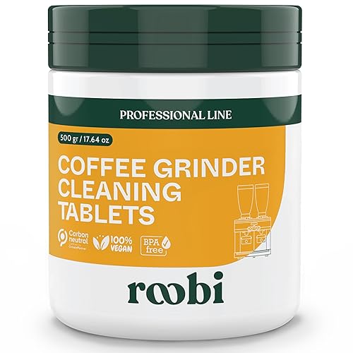 Roobi Professional Coffee Grinder Cleaning Tablets. Carbon Neutral Coffee Grinder
